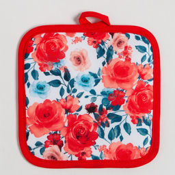 Цена за 2 шт. Кухонный набор Доляна «Розы» прихватка 17×17 см, варежка 25×16 см, 100% п/э