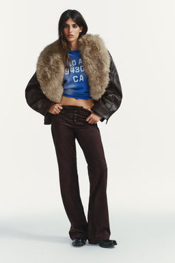 FLARE TROUSERS WITH TIE DETAIL