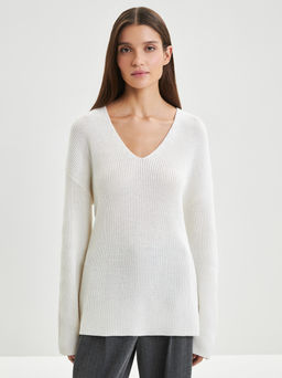 Джемпер с вырезом / Zarina  фото 3