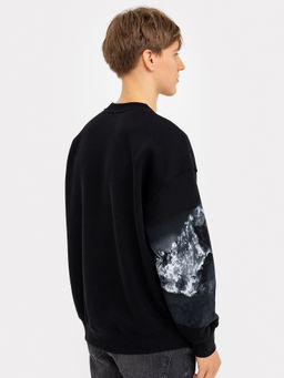 Свитшот мужской черный с печатью черный +печать 121868/1 - Mark formelle фото 3