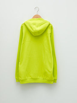 Kap??onlu Bask?l? Uzun Kollu Erkek ?ocuk Sweatshirt - Waikiki фото 2