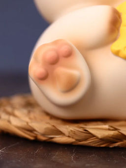 Копилка "Cat with fish", 17 см