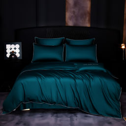 Комплект постельного белья Однотонный Сатин Премиум на резинке OCPR007 180*200*30;160*200*30;140*200*30 Евро 4 Наволочки