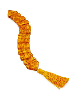 Светлые янтарные перекидные чётки-змейка