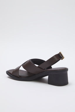 Trendyol Shoes Kahverengi Blok Topuklu Ekstra Rahat Kad?n Topuklu Sandalet TAKSS25TO00034 - Trendyolmilla фото 7