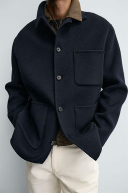 WOOL OVERSHIRT WITH POCKETS - Zara фото 6