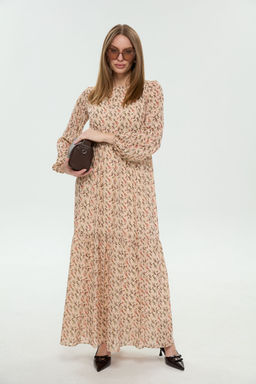 Платье NIKVA н1044-1 бежевый мультиколор  фото 10