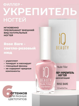 IQ Beauty Филлер-укрепитель с камуфлирующим эффектом / Nude Filler 02 Rose Bare, глянцевый финиш, 12,5 мл  фото 7