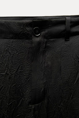 ZW COLLECTION CRINKLE-EFFECT SATIN TROUSERS - Zara фото 6