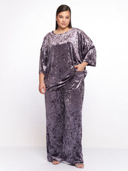 Бархатный костюм KO32511PUR64