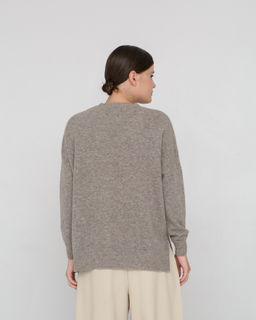 Джемпер из пуха яка 01127 серый