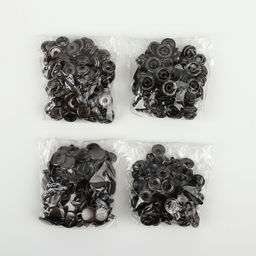 Цена за 100 шт. Кнопка установочная, Омега (О-образная), железная, d=15 мм, цвет чёрный никель