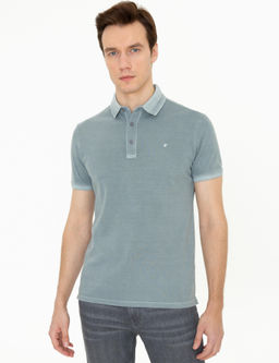 Gri Polo Yaka Slim Fit T-Shirt - Cacharel фото 4