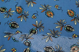 Штапель Ямина цв.насыщенный петроль, СОРТ2, ш.1.45м, вискоза-100%, 100гр/м.кв - Купава фото 6