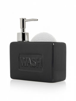 Диспенсер для моющего средства с губкой 500мл серый керамика - Lucky фото 4