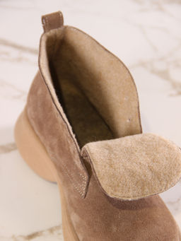 Ботинки 308.927ka.Серо-коричневая замша/Мех