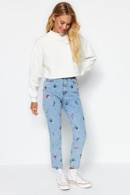 Mavi Nak?sl? Yuksek Bel Mom Jeans TWOSS21JE0591 - Trendyolmilla фото 3