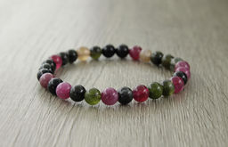 Турмалин (имитация) 6мм, браслет "Классика" длина 18см