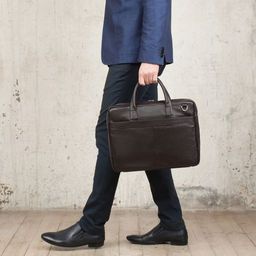 Кожаная деловая сумка для ноутбука Carter Black - Lakestone фото 18