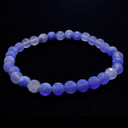 Браслет из камня Лазурный агат защита бизнеса, карьерный рост, связь с влиятельными людьми 6мм