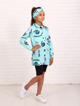 РБ006 Рубашка Пикассо (ментоловый) без повязки - Милаша фото 5