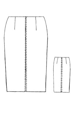 Юбка прямая по колена черная больших размеров - Almond фото 2