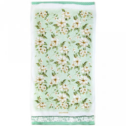 "Япония-2015" Полотенце махровое 70х140см, плотность 300гр/м2, 100% хлопок, "Жасмин", зеленый, Bolangde (Китай)