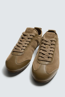 Кроссовки Zapatilla кожаные коричневые