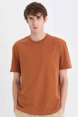 New Regular Fit Bisiklet Yaka Basic Duz K?sa Kollu Tisort - Defacto фото 4