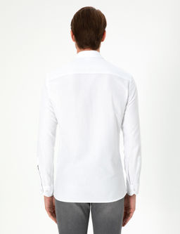 Beyaz Slim Fit Uzun Kollu G_mlek - Pierre cardin фото 5