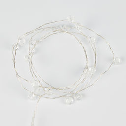 ULD-S1900-020/STB/2AA WHITE IP20 BEADS MINI Гирлянда светодиодная на батарейках 2AA (не в/к), Бусины мини, 1,9м. 20 светодиодов. Белый свет. Провод прозрачный. TM Uniel