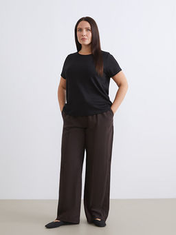 Beli Lastikli Modal Kar???ml? Kad?n Pantolon