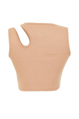 Trendyolmilla Siyah-Beyaz 2li Paket Cut Out Detayl? Fitted Crop Fitilli Esnek Orme Atlet TWOSS23AL00006  фото 27