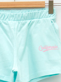 Beli Lastikli Bask?l? K?z ?ocuk ?ort - Waikiki фото 3