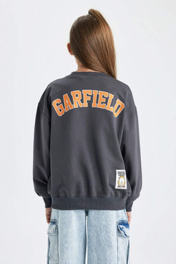Толстовка с круглым вырезом Garfield для девочек - Defacto фото 7