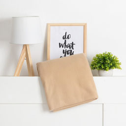 Плед Экономь и Я Бежевый 150*130 см, пл.160 г/м2, 100% п/э