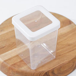 Ёмкость для хранения сыпучих продуктов IDEA «Степ», 1 л, 10×14 см, пластик, крышка белая