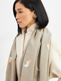 в СОСТАВЕ ШЕРСТЬ ! Большой,теплый двусторонний палантин - Tantino фото 11