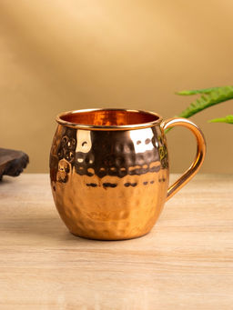 Кружка рельефная, 13×8×9.5 см, медь