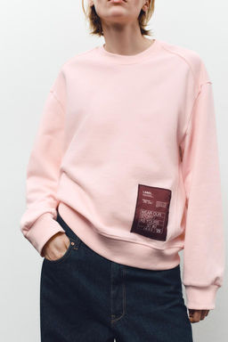 COTTON SWEATSHIRT WITH LABEL - Zara фото 3