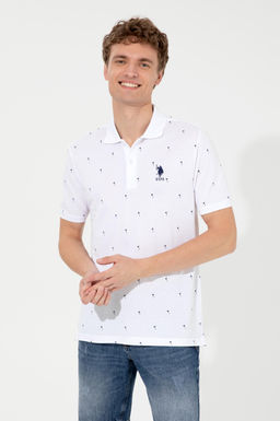 U. S. Polo Assn Мужская белая футболка с воротником-поло - U.s. polo assn фото 14