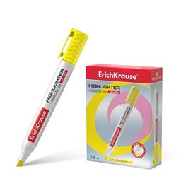 Цена за 12 шт. Текстмаркер ErichKrause Visioline V-40 Neon, цвет чернил желтый (в коробке по 12 шт.)