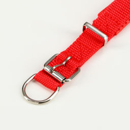 Ошейник Комфорт комбинированный, 45 х 2 см, ОШ 30-39 см, красный - Пижон фото 5