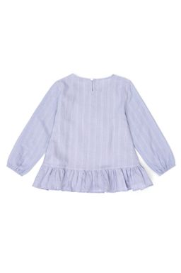 Сиреневая рубашка для девочки с длинным рукавом - U.s. polo assn фото 2