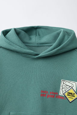 SHORT SLEEVE SKATE PATCH HOODIE - Zara фото 3