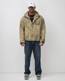 Куртка спортивная мужская весна осень бежевого цвета 25473B