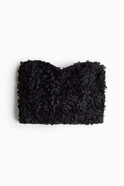 Top bandeau cropped con aplicaciones - H&m фото 5