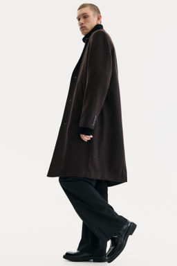 Abrigo de botonadura sencilla en mezcla de lana - H&m фото 8