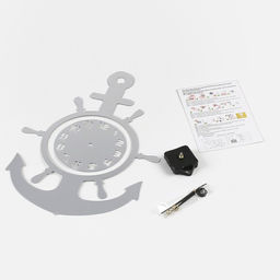 Часы настенные интерьерные «Якорь», 3D, наклейка, 45×31 см