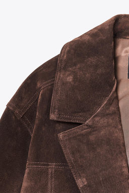 OVERSIZE SUEDE LEATHER BLAZER